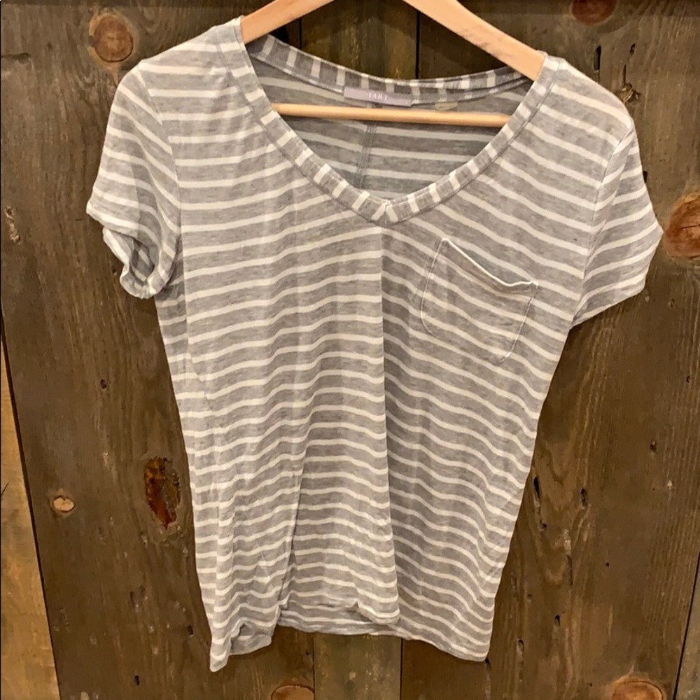 TART Grey Stripe Tee Small